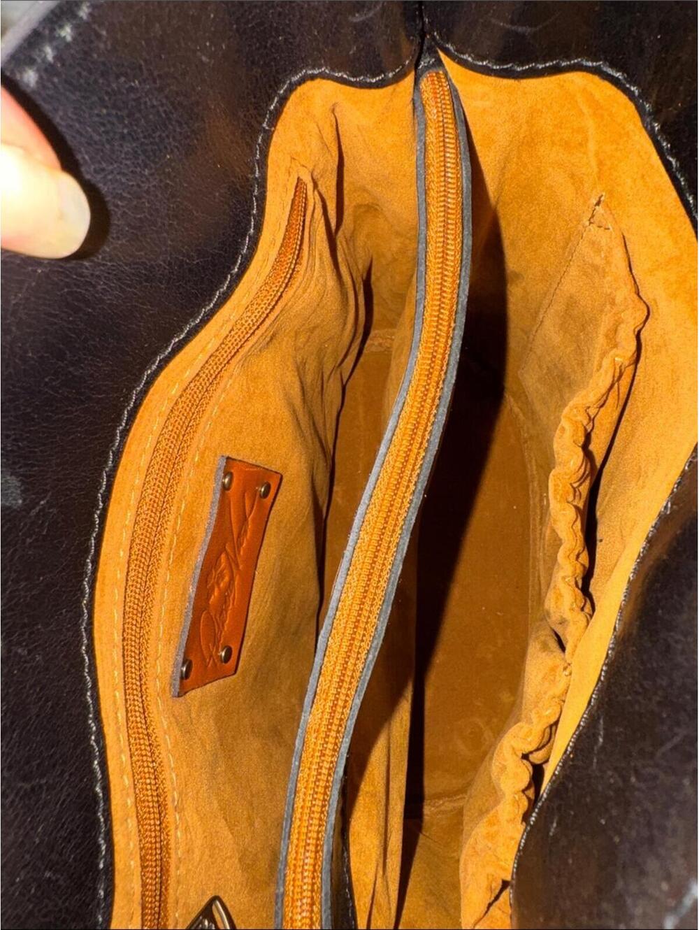 Patricia Nash Tiger Print Leather Bucket Crossbody - Picture 9 of 12